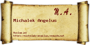 Michalek Angelus névjegykártya